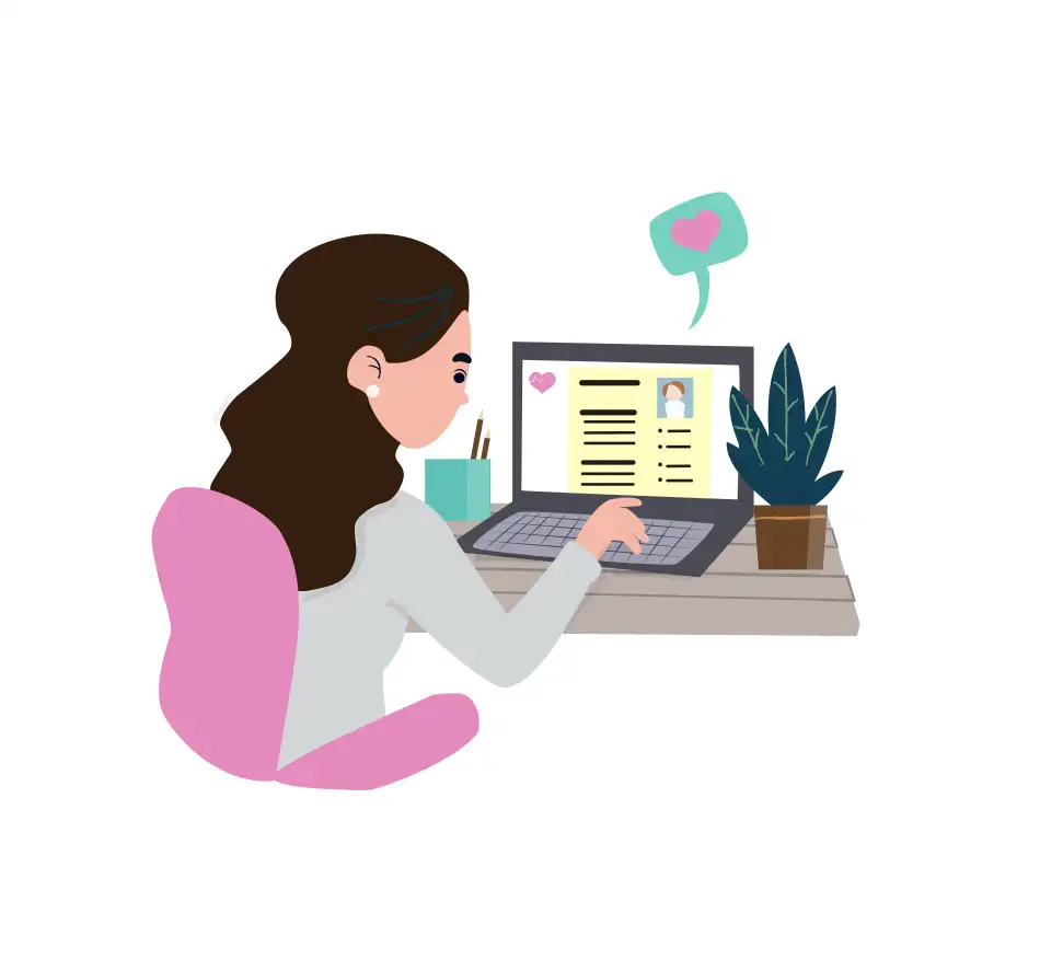 Mujer sanitaria trabajando con un ordenador